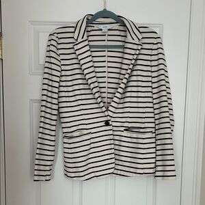Old Navy Black and White Striped Blazer